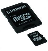 Cartao de Memoria Micro Sd Kingston 8Gb C/Adaptador